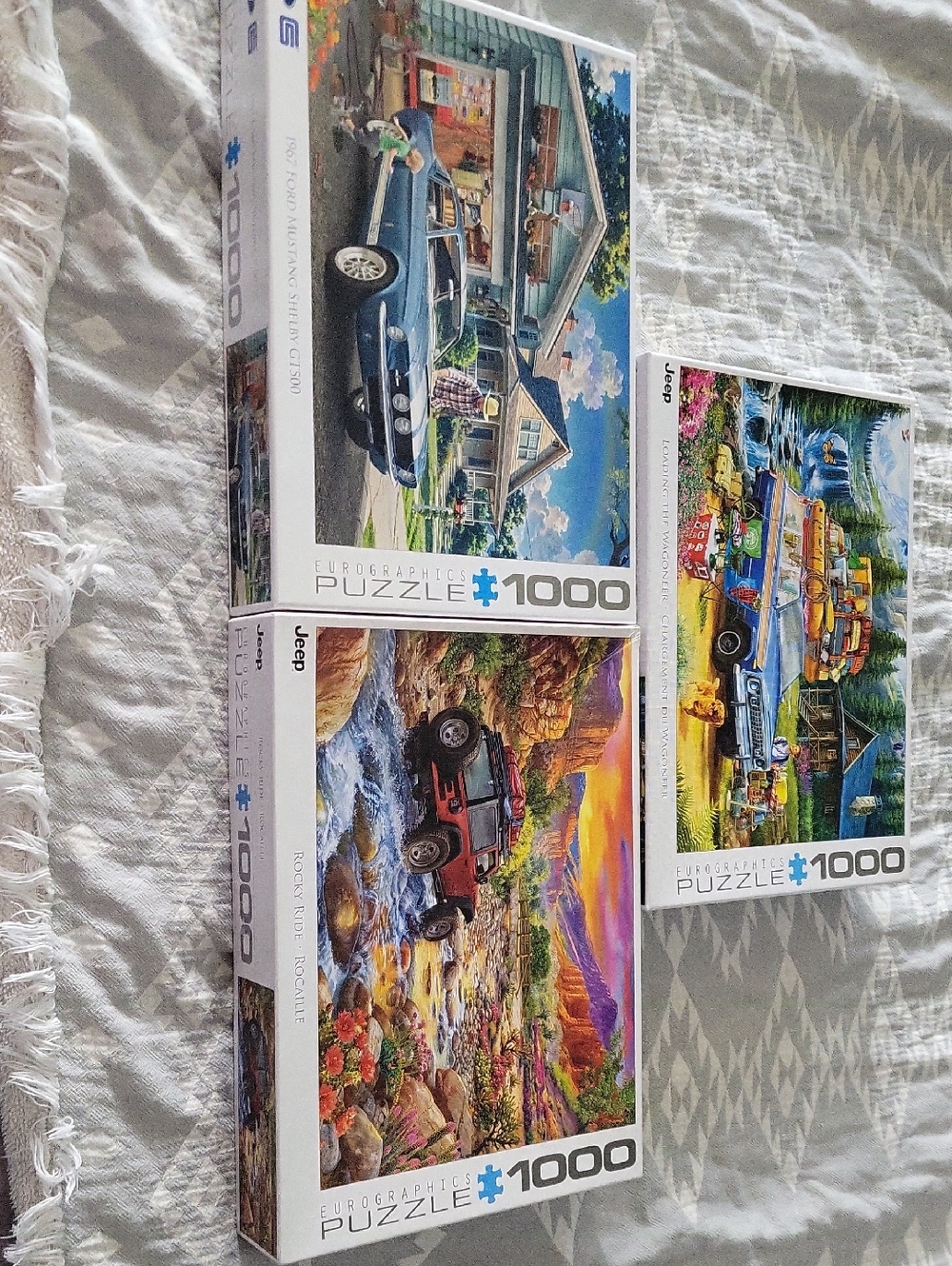 Eurographics 3-Pack 1000pc Jeep Puzzle Set - Colorful Scenic Cars